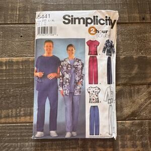 Simplicity 5441 Scrubs Pants Top Jacket Sewing Pattern Size BB L-XL UNCUT